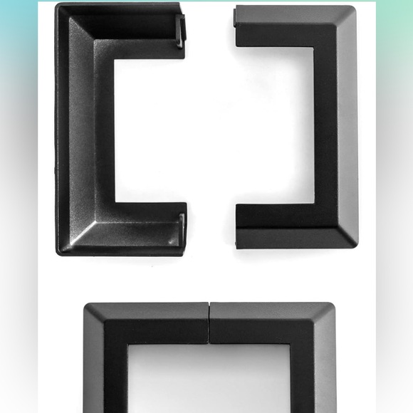 Split Fence Post Skirt 4 Pack 4 Inch Aluminum Post Trim Black - Picture 5 of 5